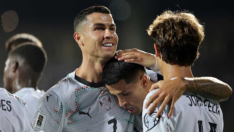 রোনালদো ও ফেলিক্সের জোড়া গোলে দুর্দান্ত শুরু পর্তুগালের
