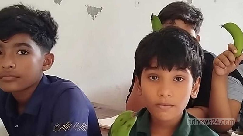 ‘স্কুল ফিডিং’: ফরিদপুরে বন রুটির সঙ্গে কাঁচা কলা, শিক্ষিকা বরখাস্ত