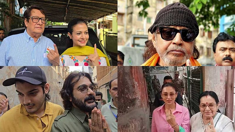 ভোটকেন্দ্রে টালিগঞ্জের তারকারা, দেখুন ছবিতে