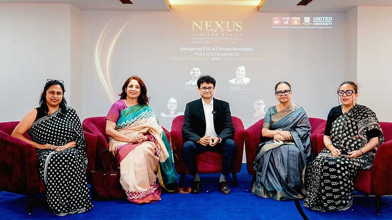 নারী উদ্যোক্তা ও পেশাজীবীদের নিয়ে ইউআইইউতে হয়ে গেল ইএসজি সেমিনার