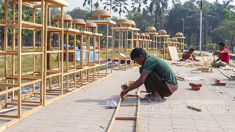 বইমেলা ২০ ফেব্রুয়ারিই শুরু, ‘৬০ শতাংশ প্রস্তুতি’ সম্পন্ন