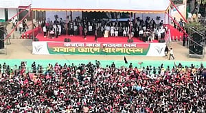 বরিশালের জনসভায় তারেক রহমান