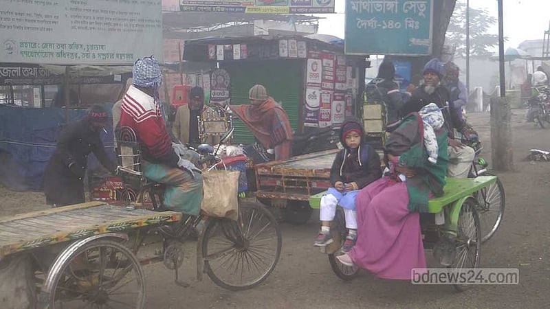 চুয়াডাঙ্গায় হিমশীতল বাতাসে কাহিল জনজীবন, তাপমাত্রা ৭.৫