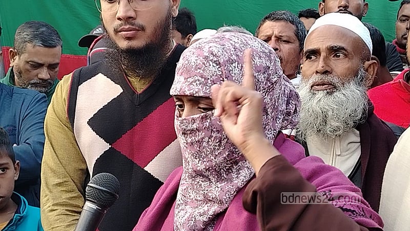 হাদি হত্যার বিচার করতে ‘বিপ্লবী সরকার’ চাইলেন বোন মাসুমা