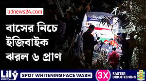 মাদারীপুরে বাসের নিচে ইজিবাইক, ঝরল ৬ প্রাণ