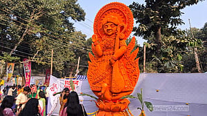 রাবিতে সরস্বতী পূজায় শুভ জ্ঞানের আরাধনা