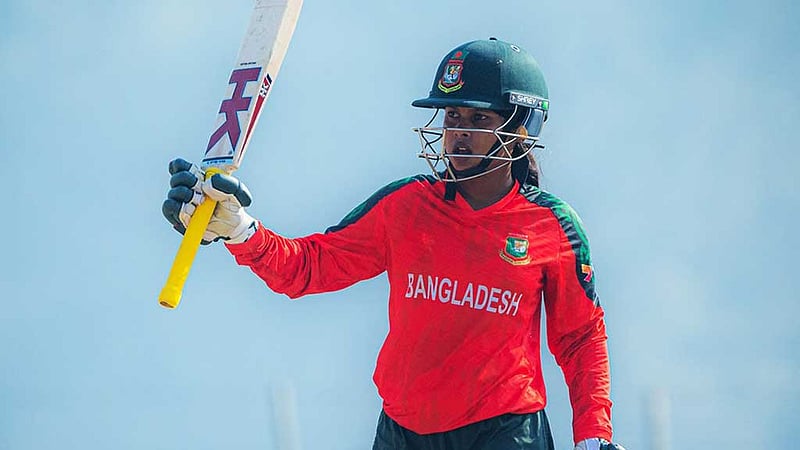 শারমিনের ঝড়ো ফিফটি, নাহিদার চার উইকেটে জয়ে শুরু বাংলাদেশের