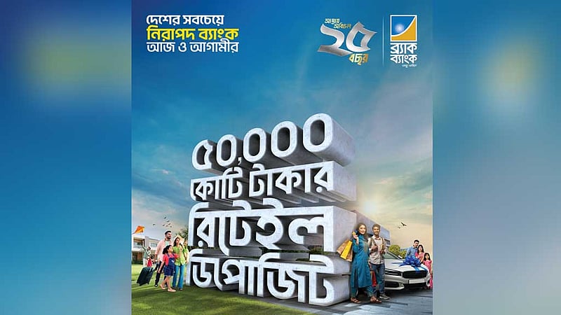 ব্র্যাক ব্যাংকের রিটেইল আমানত ৫০ হাজার কোটি টাকা ছাড়াল