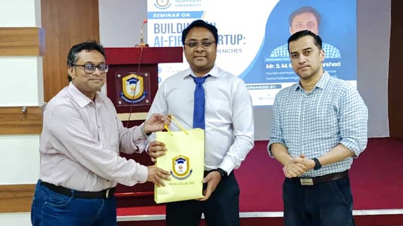 এআই-ফার্স্ট স্টার্টআপ গঠনের অভিজ্ঞতা নিয়ে সিআইইউতে সেমিনার