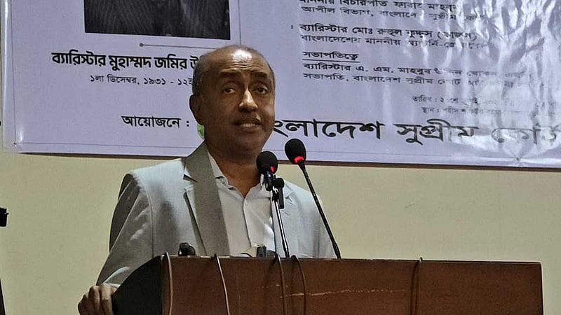 বিভাজনের রাজনীতিতে জড়াতে চাননি জমির উদ্দিন সরকার: আইনমন্ত্রী