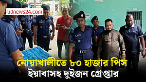 নোয়াখালীতে ৮০ হাজার পিস ইয়াবাসহ দুই মাদক কারবারি গ্রেপ্তার