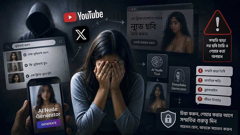ডিপফেইক অ্যাপে যাওয়ার বড় বাহন হয়েছে ইউটিউব, এক্স