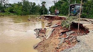শেরপুরে কমছে পাহাড়ি ঢল, বিপৎসীমার নিচে নদ-নদীর পানি