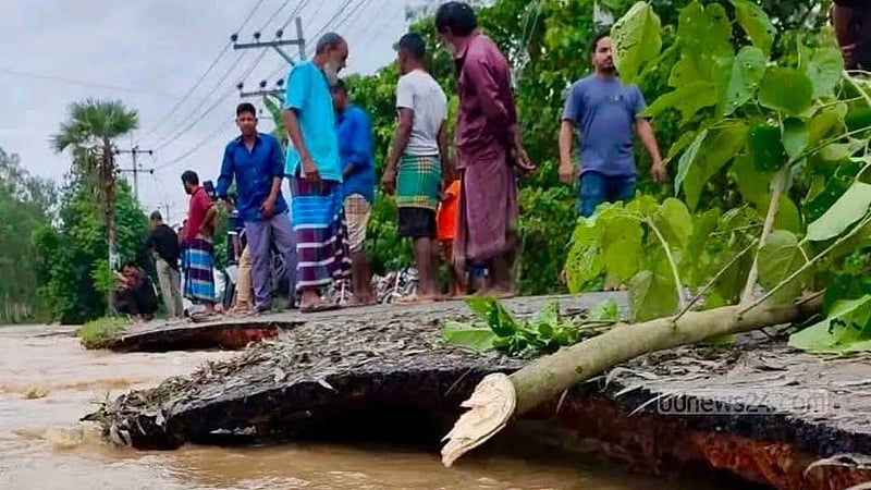 শেরপুরে পাহাড়ি ঢল: বিপৎসীমার উপরে চেল্লাখালী, বন্যার শঙ্কা