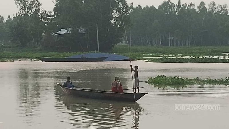 কুড়িগ্রামে ১৬ নদনদীর পানি বৃদ্ধি, বিপৎসীমার ২৩ সেন্টিমিটার উপরে দুধকুমার