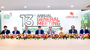 ৩% নগদের সঙ্গে ৩% স্টক লভ্যাংশ অনুমোদন মিডল্যান্ড ব্যাংকে