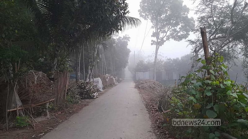 চৈত্রে কুয়াশায় ঢাকা ফরিদপুর, চিন্তিত পেঁয়াজ চাষিরা