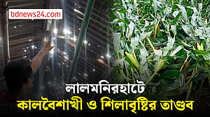 লালমনিরহাটজুড়ে কালবৈশাখী-শিলাবৃষ্টির তাণ্ডব