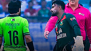 ‘এখানে কেউ চ্যারিটি লিগ খেলতে আসেনি’, সালমানের রান আউট প্রসঙ্গে লিটন