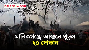 মানিকগঞ্জের আন্ধারমানিক বাজারে আগুন