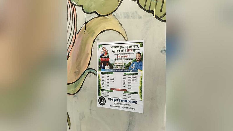 চট্টগ্রাম বিশ্ববিদ্যালয়ে দেয়ালে দেয়ালে ফের নিষিদ্ধ ছাত্রলীগের পোস্টার