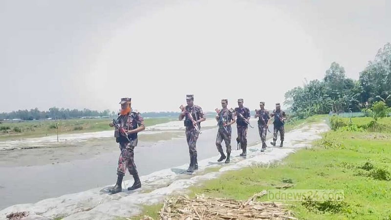 অনুপ্রবেশ ঠেকাতে কুড়িগ্রামের ১৯৮ কিলোমিটার সীমান্তে বিজিবির কড়া পাহারা