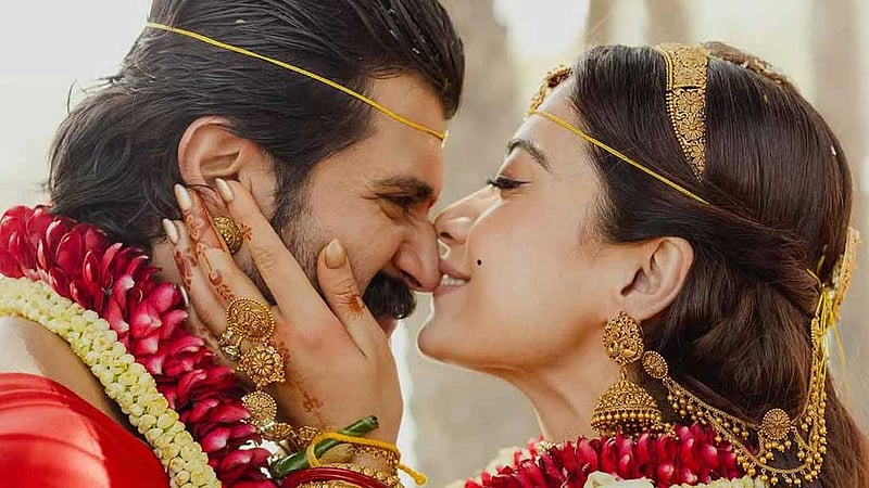 বিয়ের শাড়ির রং থেকে মঙ্গলসূত্রের নকশা, সব পরিকল্পনা রাশমিকার একার