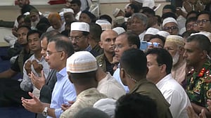 মন্ত্রী জাহিদ হোসেনের মায়ের দোয়া মাহফিলে তারেক রহমান