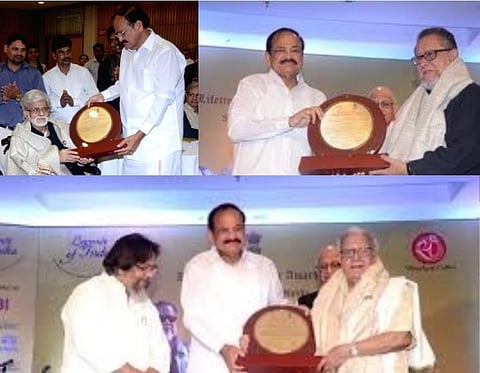 কলা,সংগীত ও নাট্য জগতের তিন ব্যক্তিত্বকে জীবন জোড়া সাফল্যের পুরস্কার দিলেন উপরাষ্ট্ৰপতি