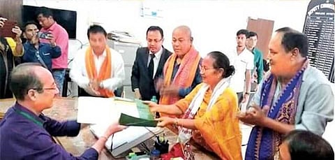 কোকরাঝাড়ে মনোনয়ন দাখিল করলেন প্ৰমীলা,নবকুমার,ধীরাজ