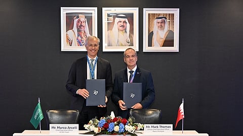 The structure has enabled utility-scale solar output to be exported for downstream consumption within Bahrain’s power system.  Image Source: Bapco Energies 