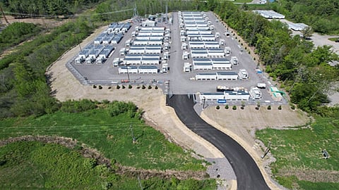 The facility has interconnected near Central Maine Power’s 115 kV substation to address local grid congestion. Image Credit/Source: Plus Power/PRNewswire
