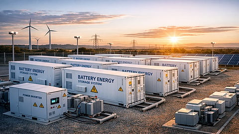 Funds from KKR have been allocated to expand battery storage and wind projects targeting grid reliability and AI-linked demand growth. Image Source: AI Generated
