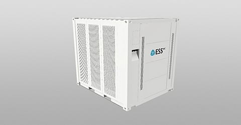 ESS Bridge sodium-ion battery storage unit in a compact 10-foot modular container for utility and commercial applications.