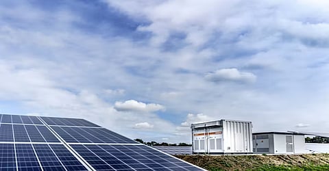 Battery energy storage system integrated with the approved Binn Solar Farm in Perth and Kinross, Scotland, supporting renewable electricity storage and grid flexibility.