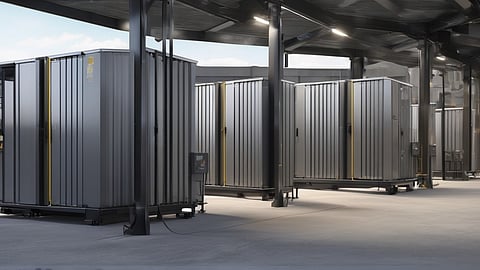 A containerised BESS system under the 200 MW/400 MWh order awarded to JSW Energy's subsidiary JEPEL by Bondada Renewable Energy, illustrating the company's supply of energy storage solutions.