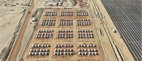 AMEA Power's Benban renewable energy project in Egypt featuring a 1,000 MW solar photovoltaic plant, a commissioned 600 MWh battery energy storage system and a 500 kV substation connected to the national electricity grid.