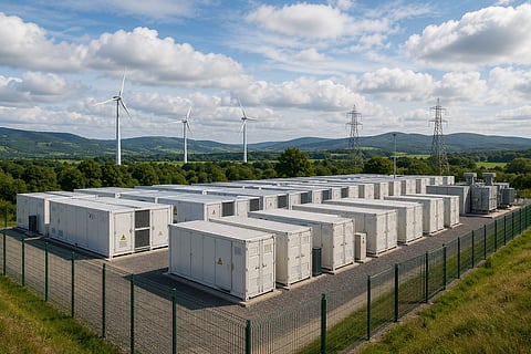 Construction planning and engineering concept for the 500 MW / 2 GWh Braston/Wallace battery energy storage system in Scotland, supported by Enertis Applus+ through engineering design, planning, tender preparation and technical consultancy.