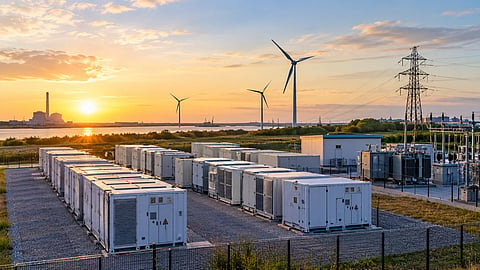 Vattenfall battery energy storage facility at an industrial site in Germany.