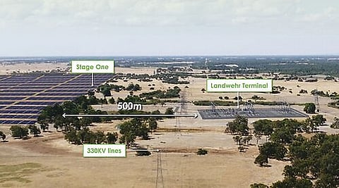 Frontier Energy's Waroona Stage One will combine 132 MW of solar with 81.5 MW of battery storage using Trina Storage's Elementa BESS. (Image Credit: PR Newswire)
