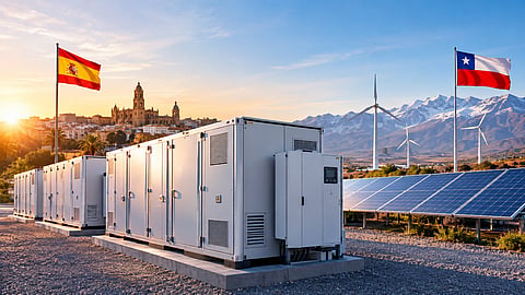 15 battery storage projects across commercial and industrial sites in Spain and Chile, totaling 15.6 MWh of energy storage capacity and 5.95 MW of power capacity.