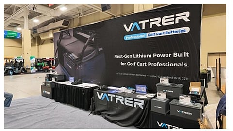 Vatrer Power displayed its next-gen lithium golf cart batteries and conversion kits