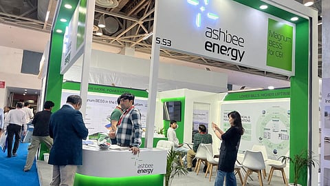 Ashbee Energy stand at REI Expo 2026 with a green frame.