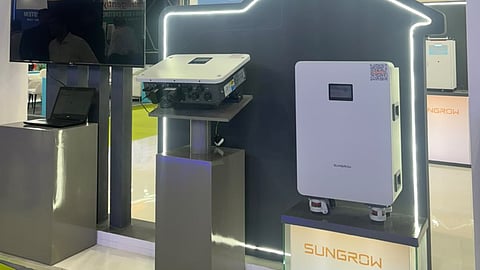 Sungrow home battery and hybrid inverter at REI Expo 2026.