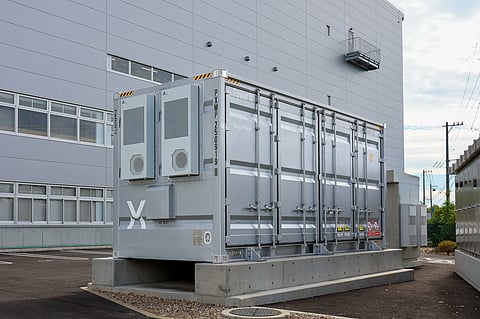 PowerX's 2.742 MWh BESS supports solar power sharing and peak shaving at Miyoshi Logistics Center III in Japan. (Image Credit: PowerX)