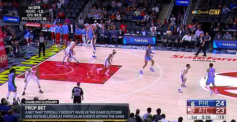 Screen shot from April 3 broadcast