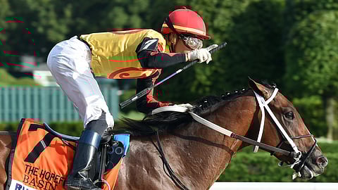 Basin, with Jose Oritz, won the Hopeful back in September 2019. He runs at Gulfstream today after a layoff.