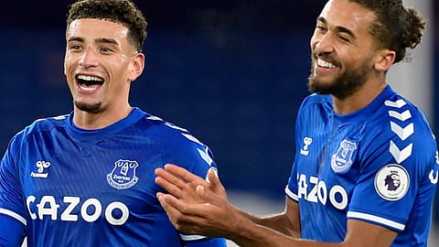 Everton, pictured, needs a win against Aston Villa to keep its Top 4 hopes alive.