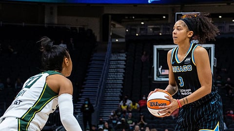 Candace Parker, right, is an all-timer, but the Sky will be better today with the return of Kahleah Copper. But good enough to beat the hot Mystics?