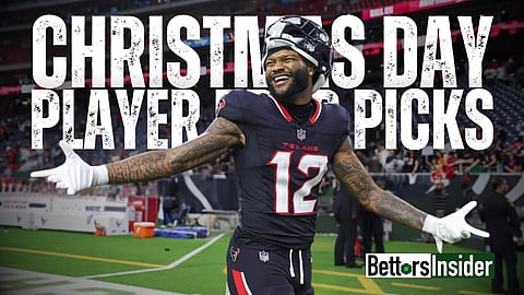 Nico Collins is one of the best Christmas Day prop picks for the Ravens vs Texans game